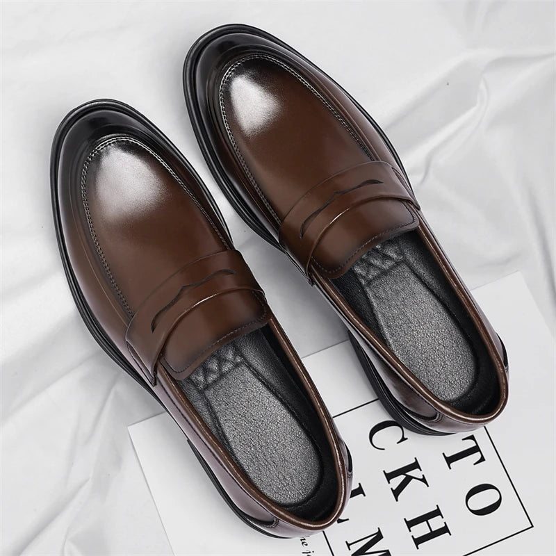 Mocassins Cuir Homme Style Italien | Chaussures Business Slip-On