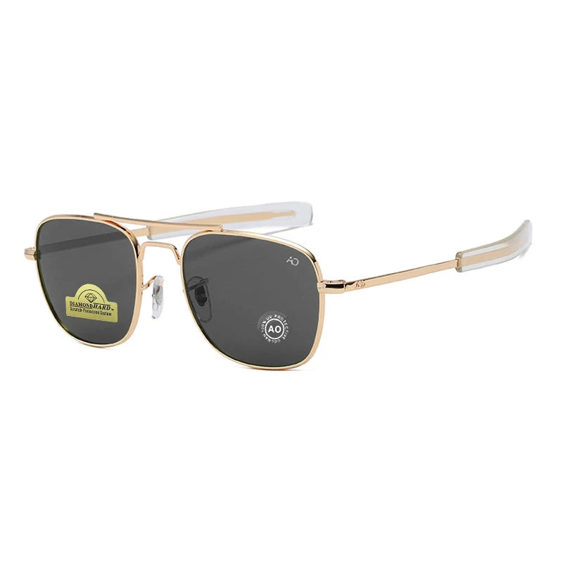 Lunettes de Soleil Pilote Unisexe Verre Trempé UV400 AO8054 – CLEVI Paris