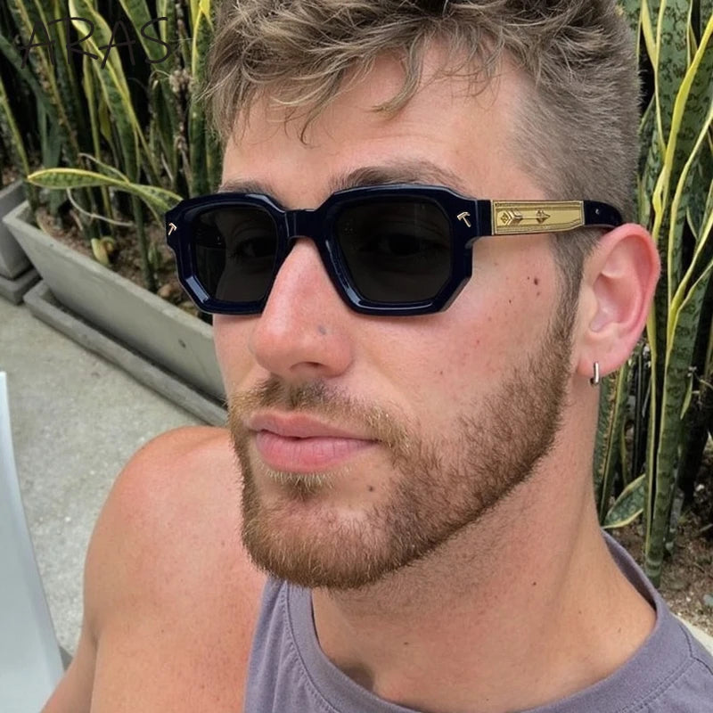 Lunettes de Soleil Carrées Polarisées Homme – Style Vintage Conduite UV400 – CLEVI Paris