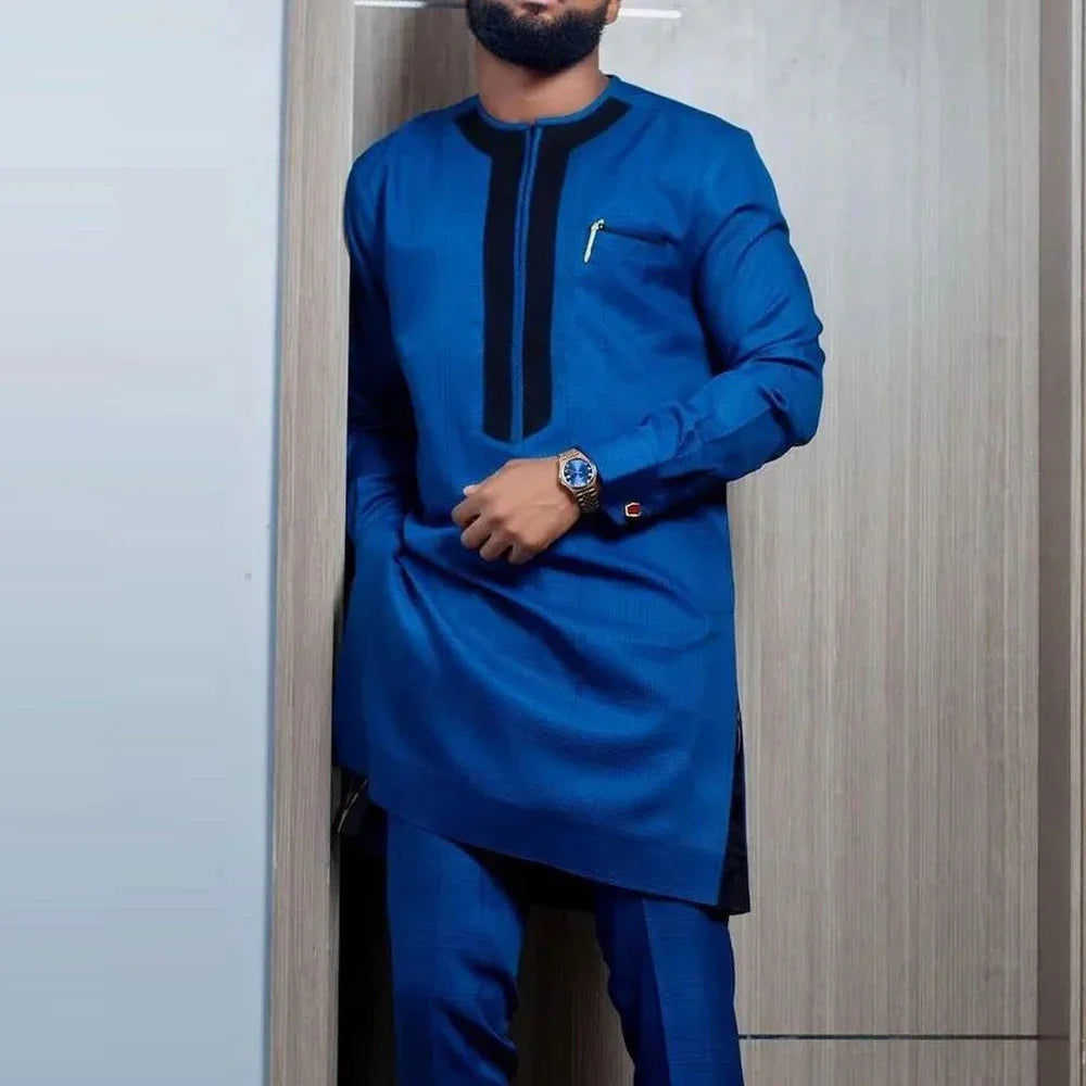 Ensemble 2 Pièces Style Africain Homme – CLEVI Paris