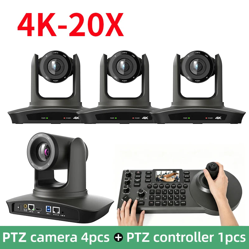 Caméra PTZ 4K SGSHIXV – Suivi IA 20x Zoom Optique Capteur Sony 8MP HDMI USB LAN PoE Conférence Diffusion Live – CLEVI Paris