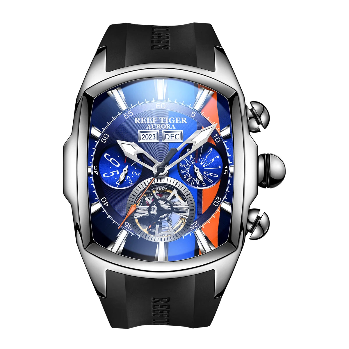 Montre Homme Automatique Tank-Track Sport Militaire Caoutchouc Reef Tiger RGA3069 – CLEVI Paris