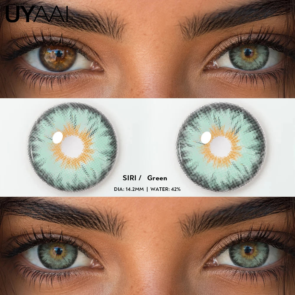 Lentilles de Contact Colorées UYAAI Siri & Capri | 12 Couleurs | Port Annuel – CLEVI Paris