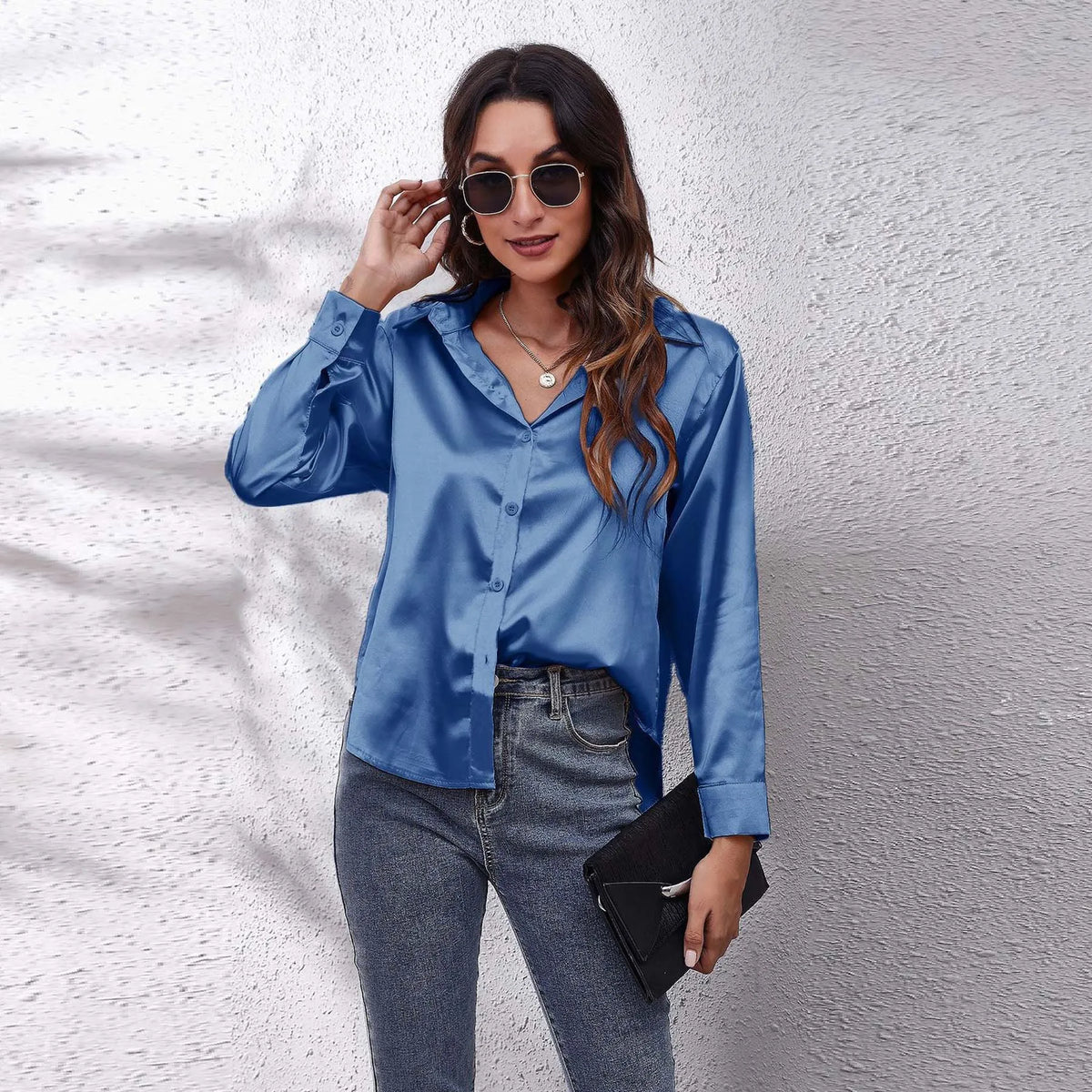 Chemise ample manches longues femme – CLEVI Paris