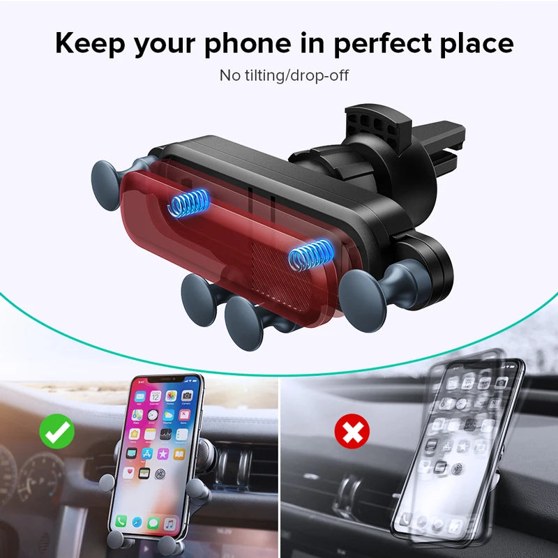 Gravity Car Phone Holder Air Vent Mount Cell Phone — CLEVI Paris