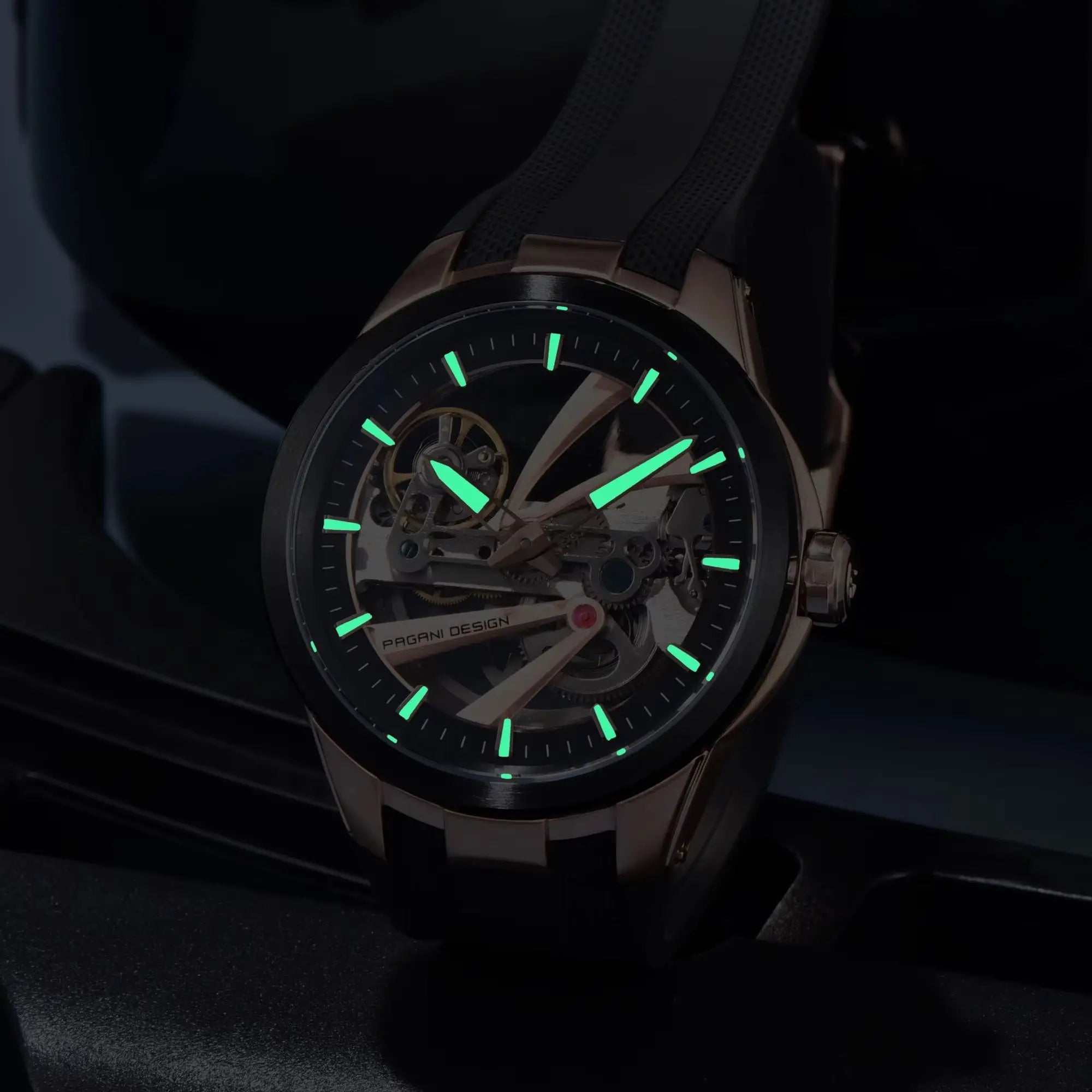 Montre Homme Automatique Squelette Fluororubber Pagani Design PD-YS030 – CLEVI Paris