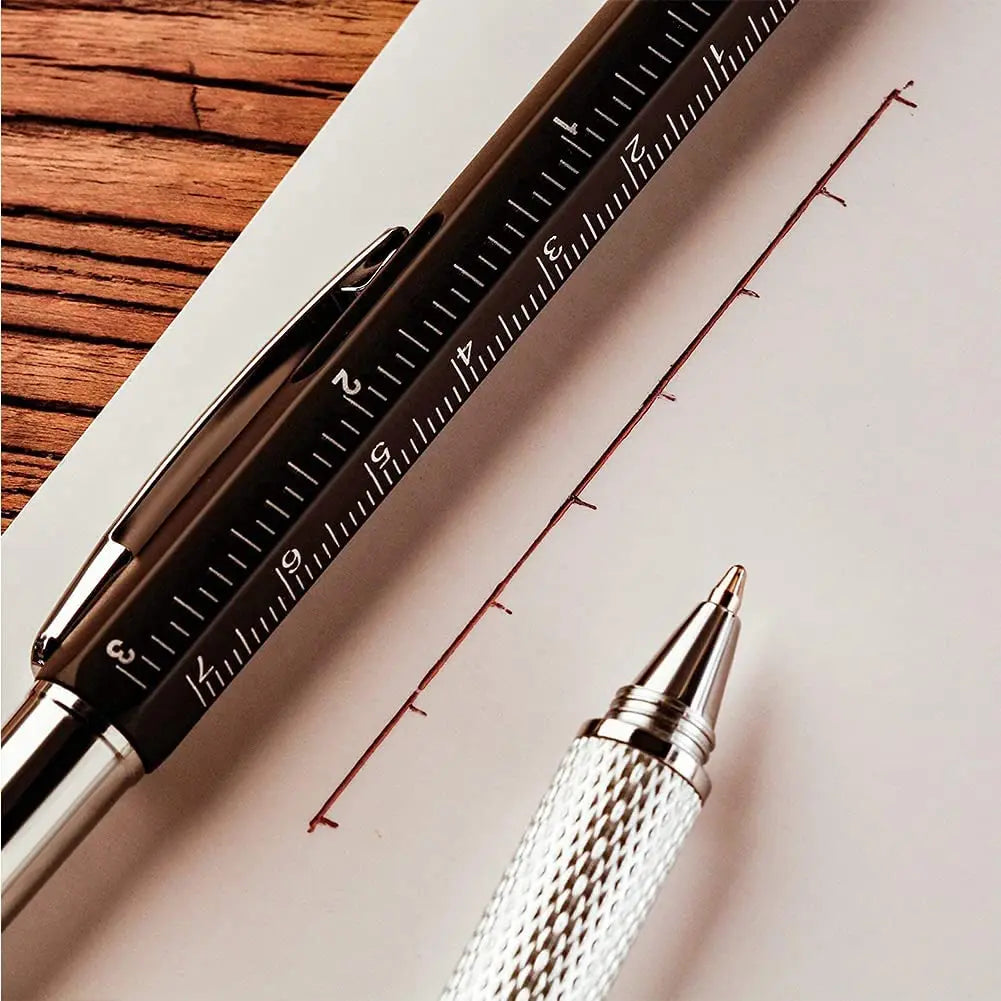 Stylo Multifonction 7-en-1 Stylet Tactile Tournevis Règle Niveau – CLEVI Paris