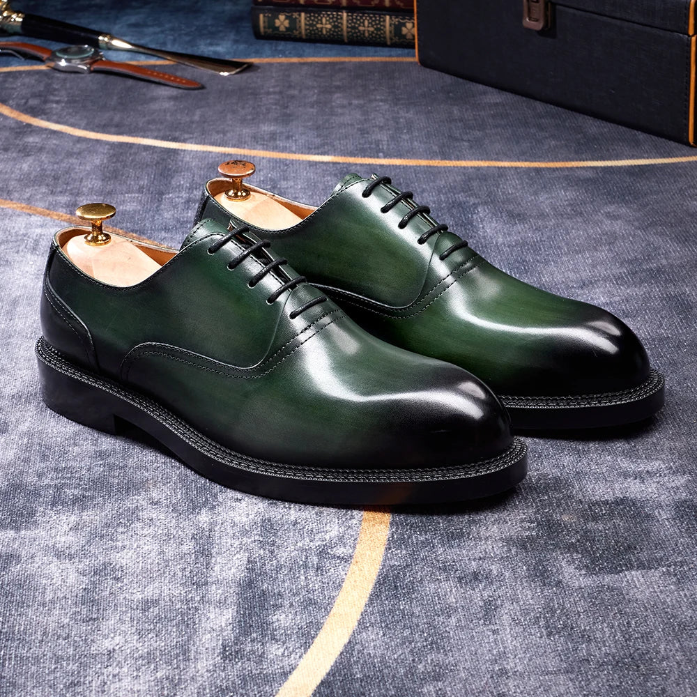 Oxford Wholecut Cuir Véritable Homme Respirant Rehaussant Bureau & Mariage – CLEVI Paris