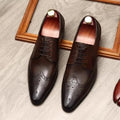 Brogue Homme Cuir Vachette Style Britannique Bout Pointu – CLEVI Paris