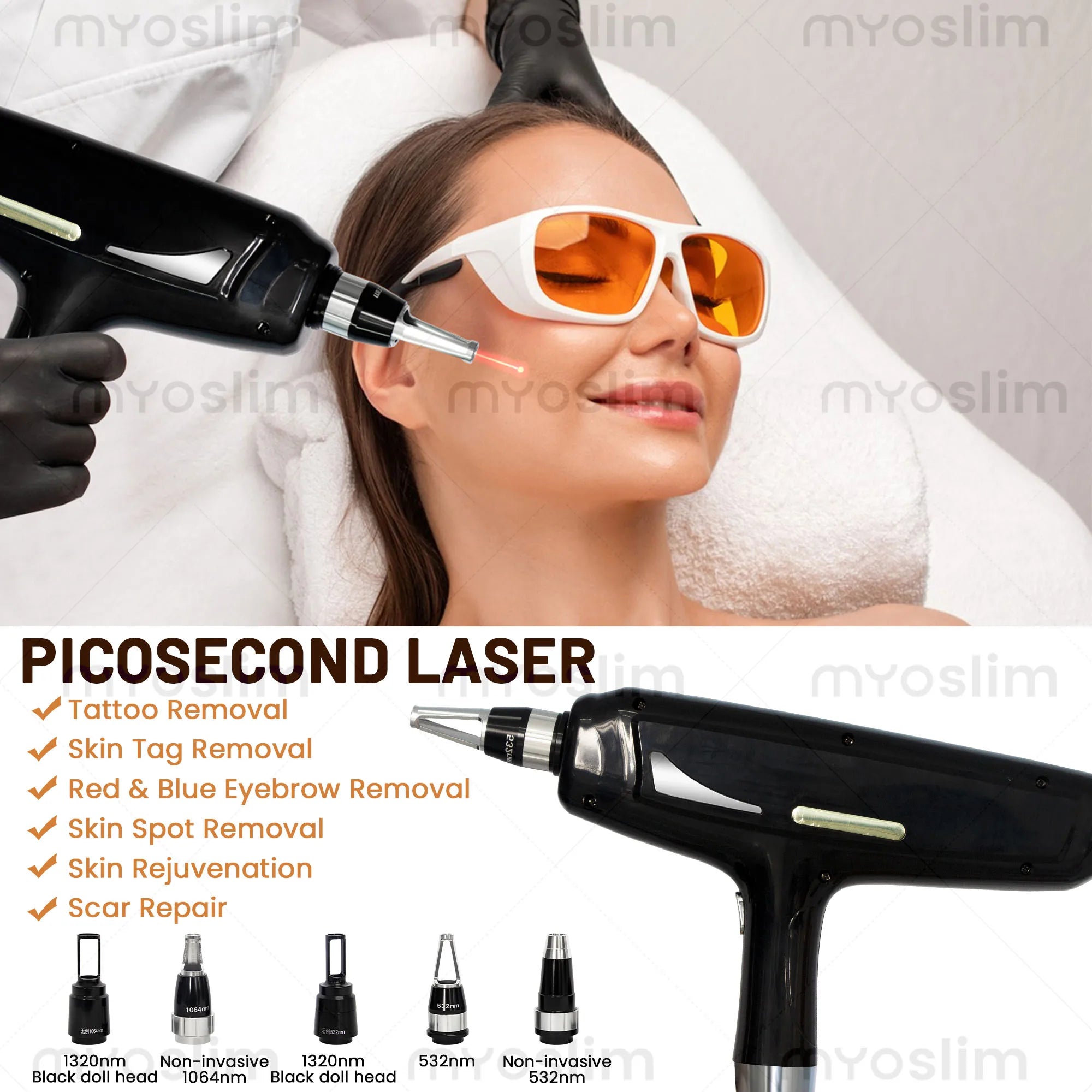 Machine Laser Diode 2-en-1 MYOSLIM – FAC 4 Longueurs d'Onde 755/808/940/1064nm + Picoseconde – Épilation & Détatouage Professionnel