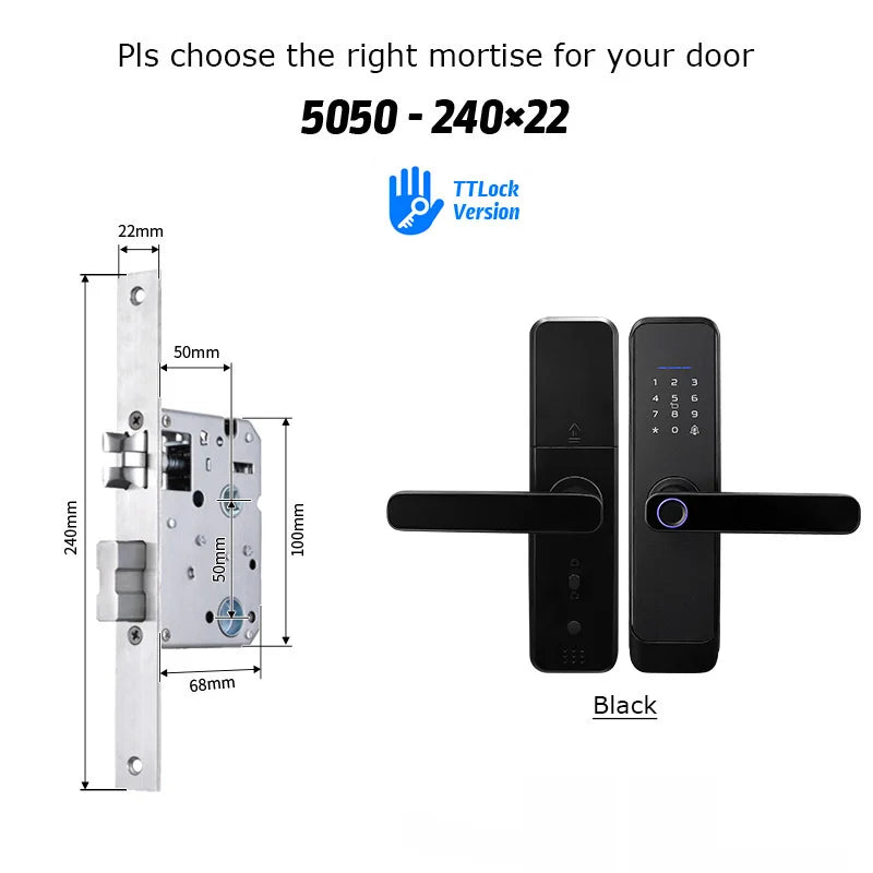 Serrure Connectée Intelligente WiFi Empreinte Digitale Sonnette Vidéo IP66 – CLEVI Paris