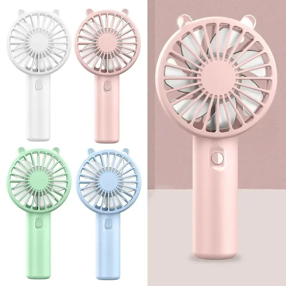 Mini Ventilateur Portable USB Rechargeable – Silencieux, Batterie 300mAh, 30min d'Autonomie, 4 Coloris