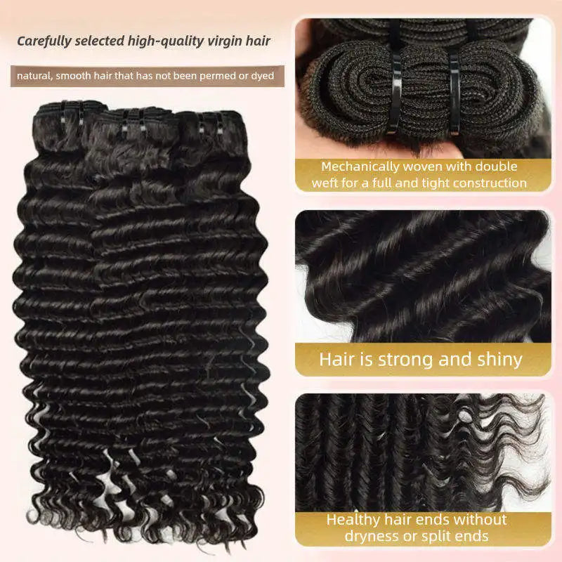 Extensions Cheveux Humains Brésiliens Remy Hair Body Wave Straight Deep Wave 1/3/4 Mèches 10-44 Pouces – CLEVI Paris