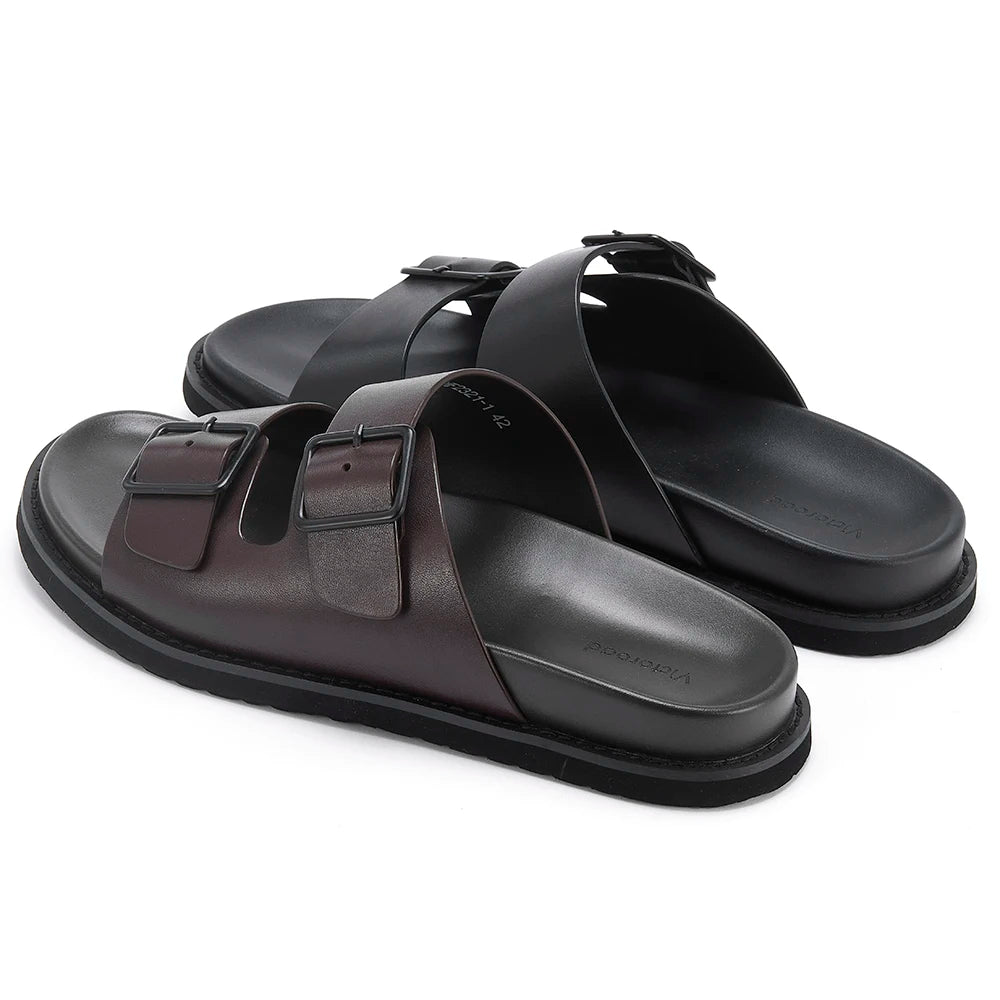 Sandales Homme Cuir de Veau Véritable – Boucle, Antidérapantes, Style Birkenstock | Noir ou Café