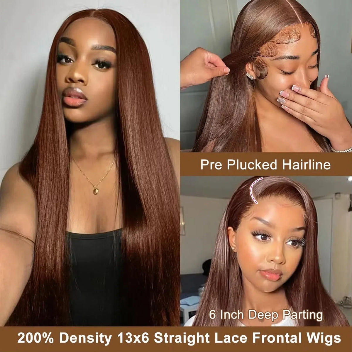 Perruque HD 13x4 cheveux humains lisses – CLEVI Paris