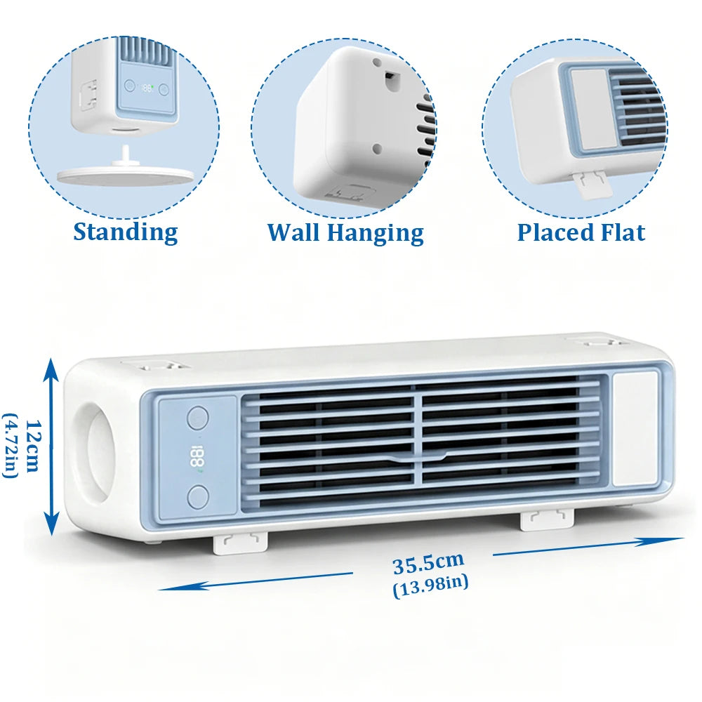 Ventilateur tour rechargeable blanc – CLEVI Paris