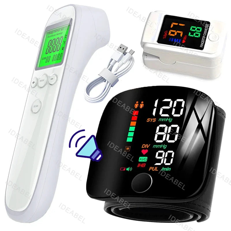 Tensiomètre Poignet LCD Rechargeable Vocal Auto 18 Designs – CLEVI Paris