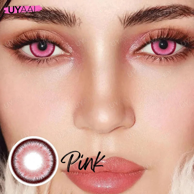 Lentilles de Contact Colorées UYAAI – 15 Teintes, Port Annuel, Confort Hydrogel