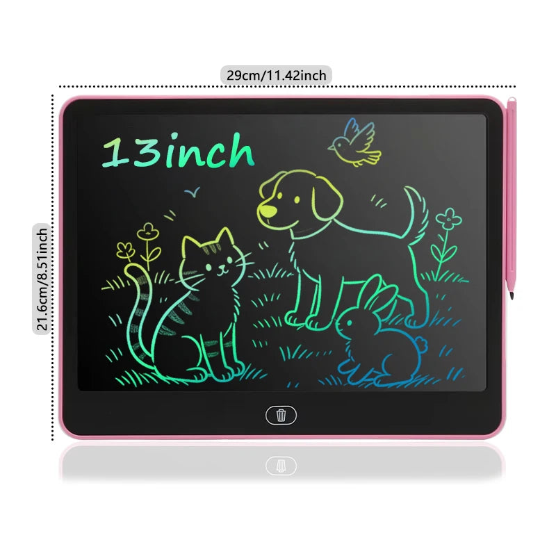 Tablette LCD Dessin Enfant – Ardoise Numérique Portable 8"/11"/13"/16" – Jouet Éducatif