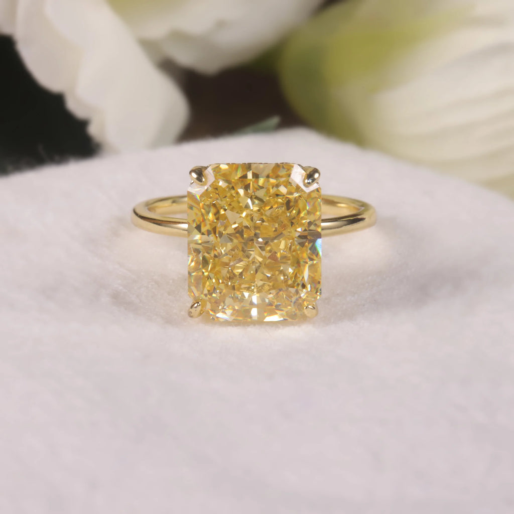 Bague Cocktail Zircon Jaune Fantäisie Diamond-Fire | Argent 925 Fait Main Cadeau – CLEVI Paris