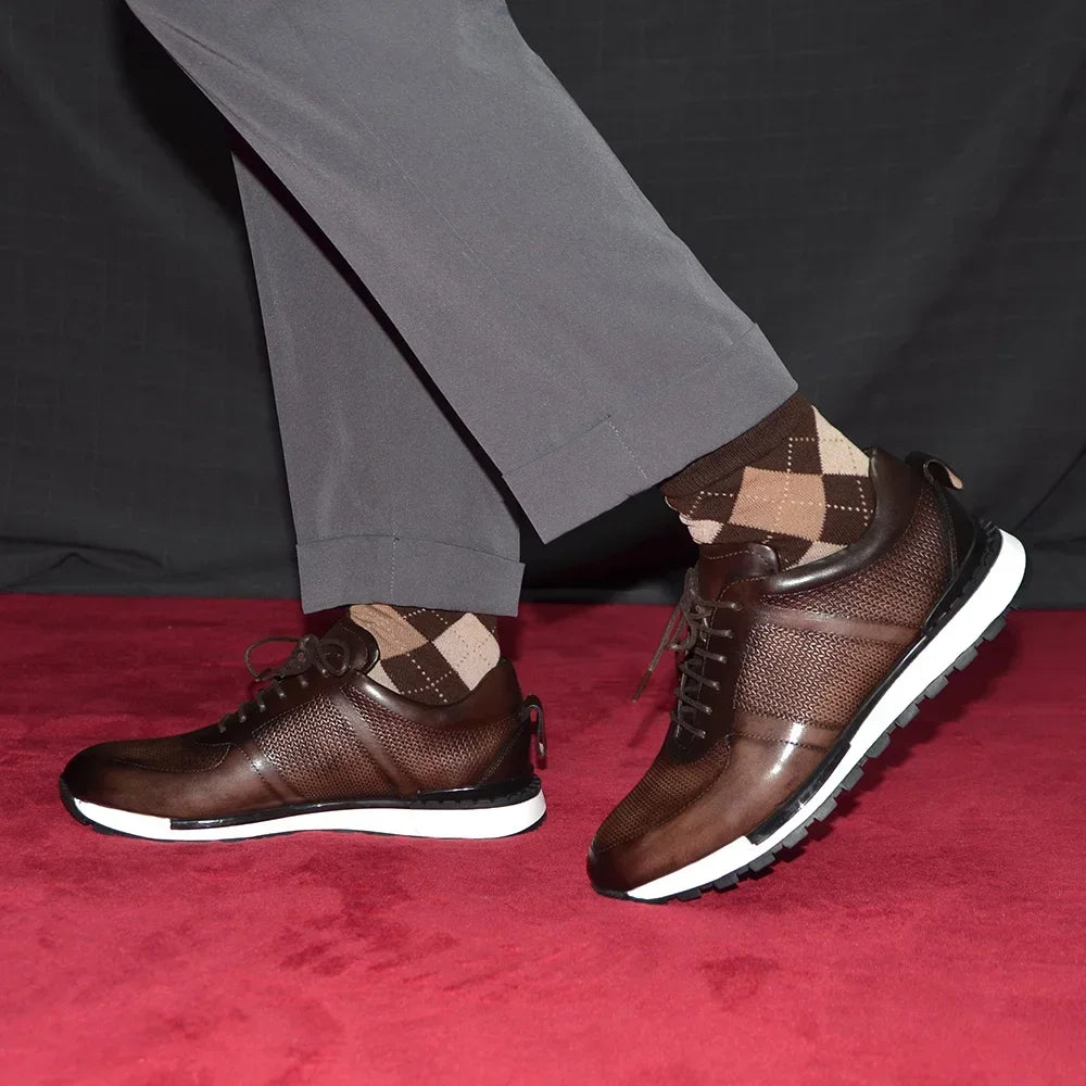 Oxford Homme Luxe Cuir Véritable Style Européen | Ajouré Lacets 4 Coloris