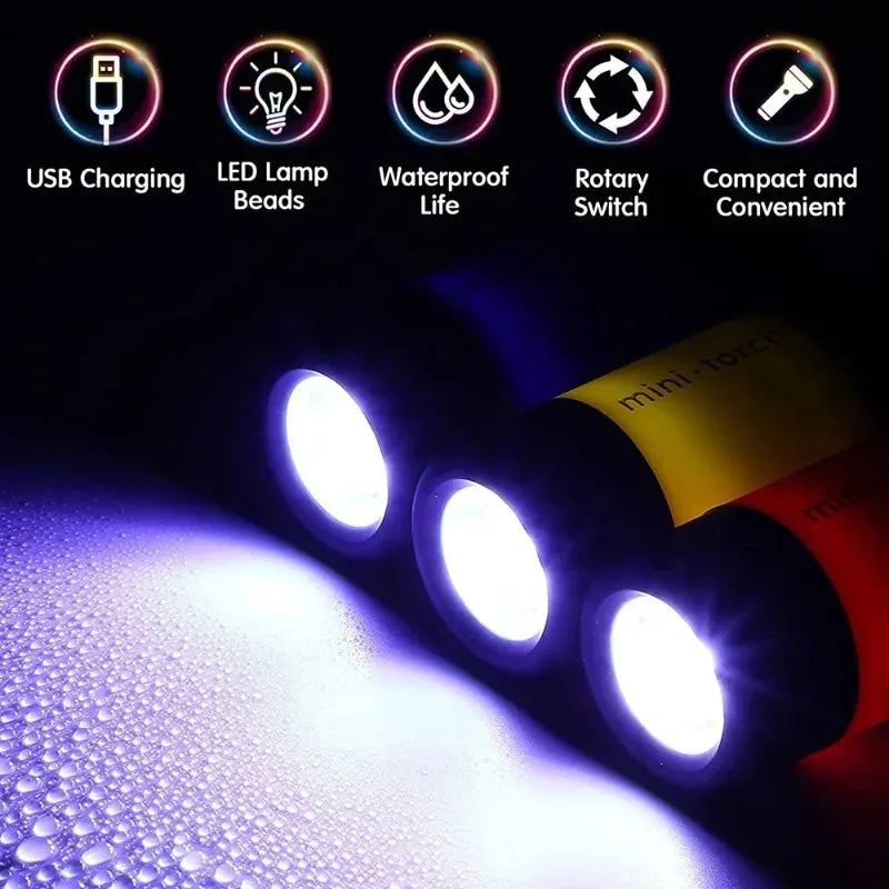Mini Lampe Torche Porte-Clés USB Rechargeable Waterproof — CLEVI Paris