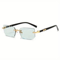 Lunettes de Soleil Sans Monture Rectangle Fashion — CLEVI Paris