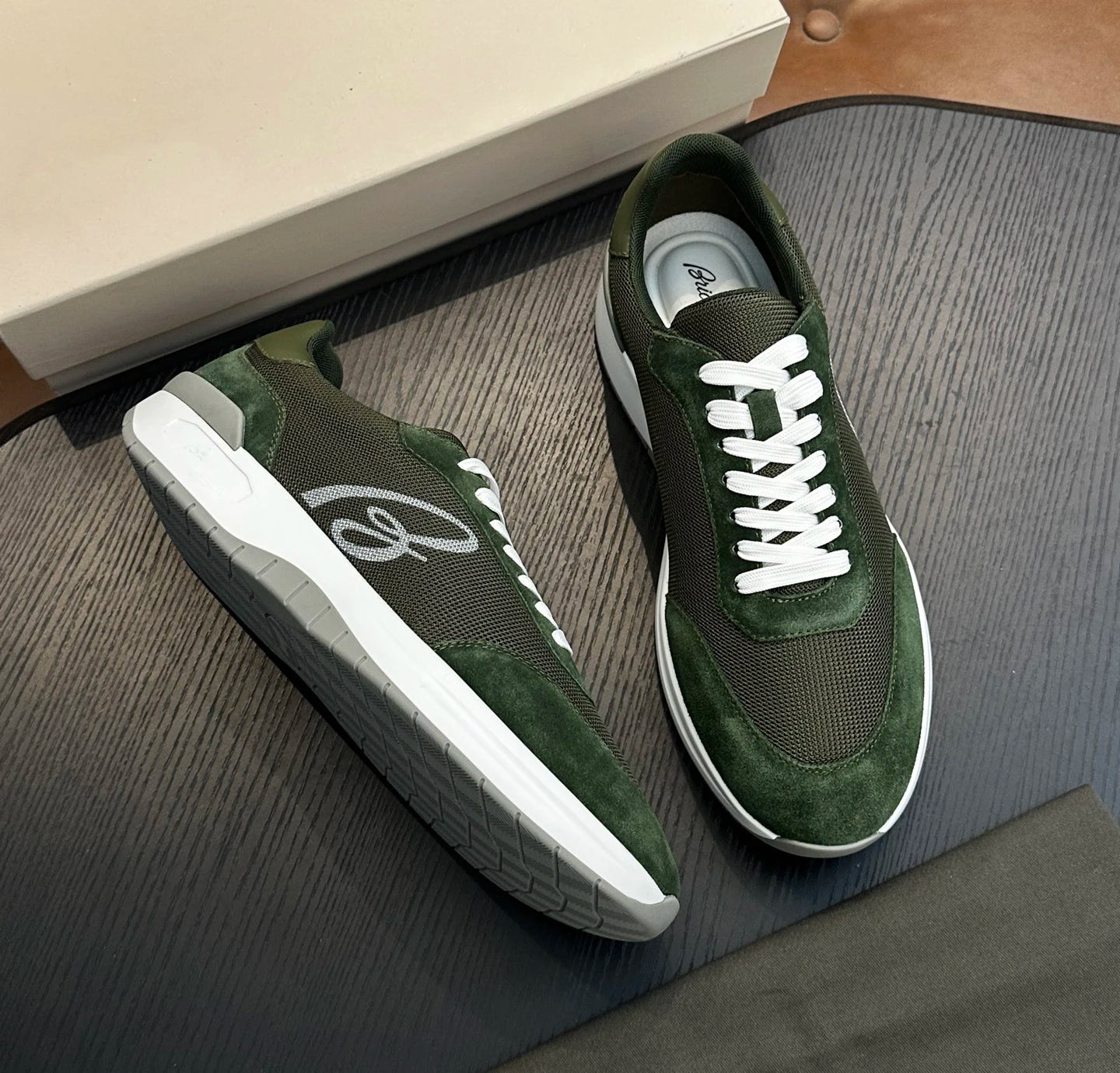 Sneakers Homme Cuir Vachette Véritable Respirant Semelle Caoutchouc Grande Taille EU 38-46 – CLEVI Paris