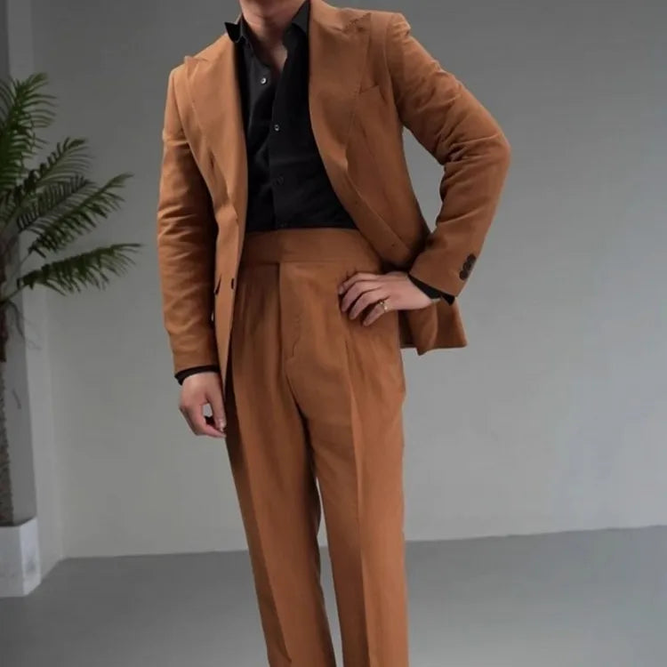 Costume homme 2 pièces coton, lyocell & lin – CLEVI Paris
