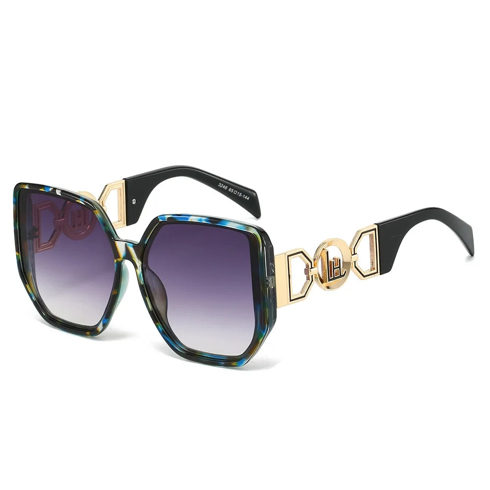 Lunettes de Soleil Œil de Chat Oversize Découpé Dégradé UV400 Unisexe – CLEVI Paris