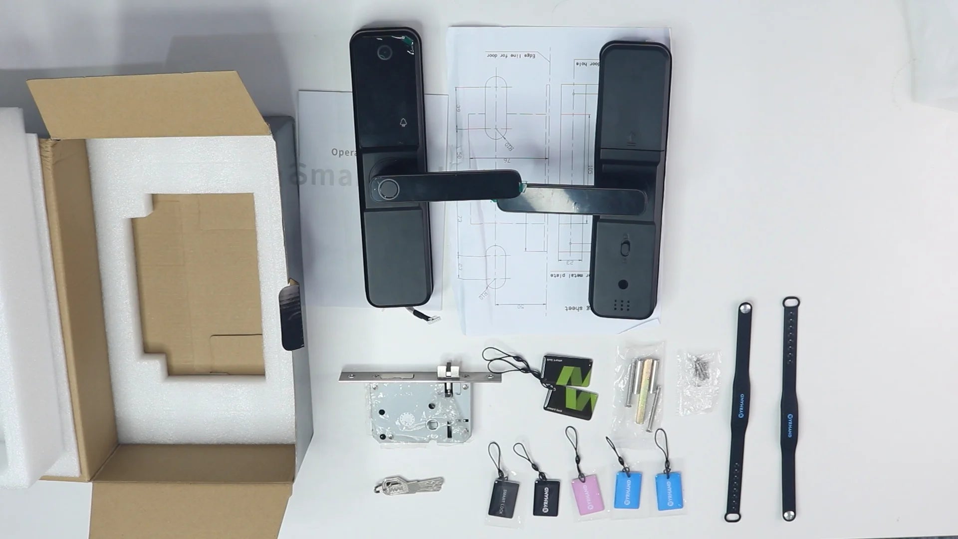 Serrure Connectée YRHAND H01 IP66 Caméra Sonnette WiFi Tuya Empreinte Digitale – CLEVI Paris