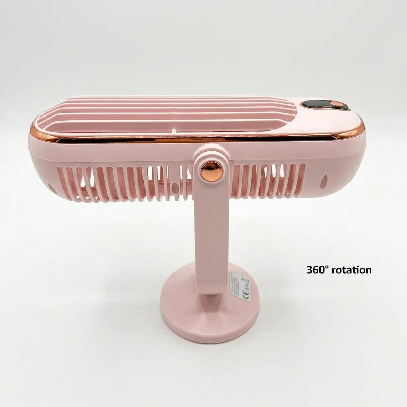 Ventilateur de bureau rechargeable 5 vitesses – CLEVI Paris