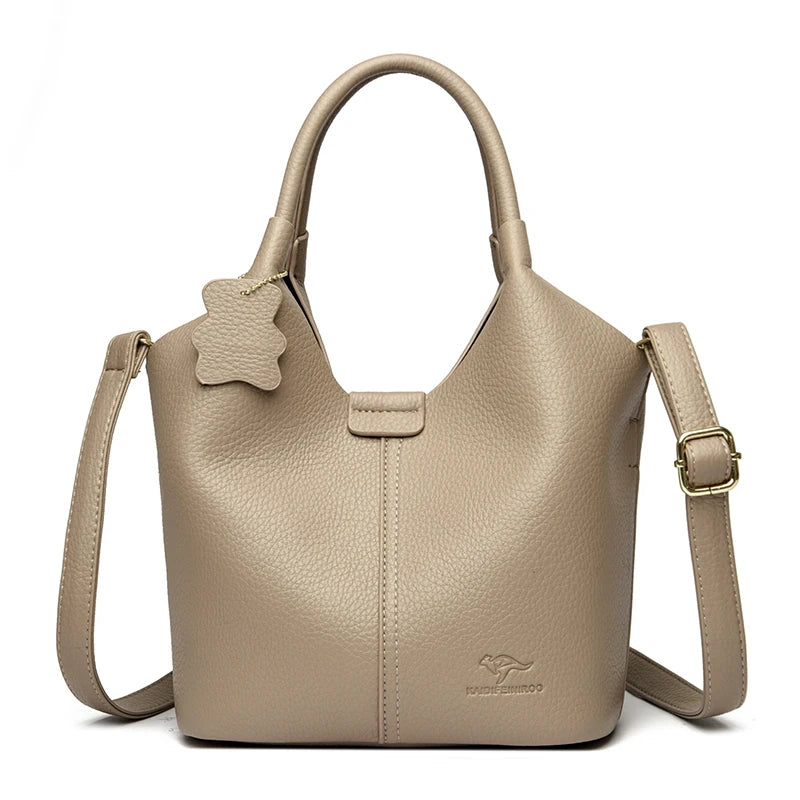 Sac à Main Femme Cuir PU Souple Grande Capacité 5 Poches – CLEVI Paris