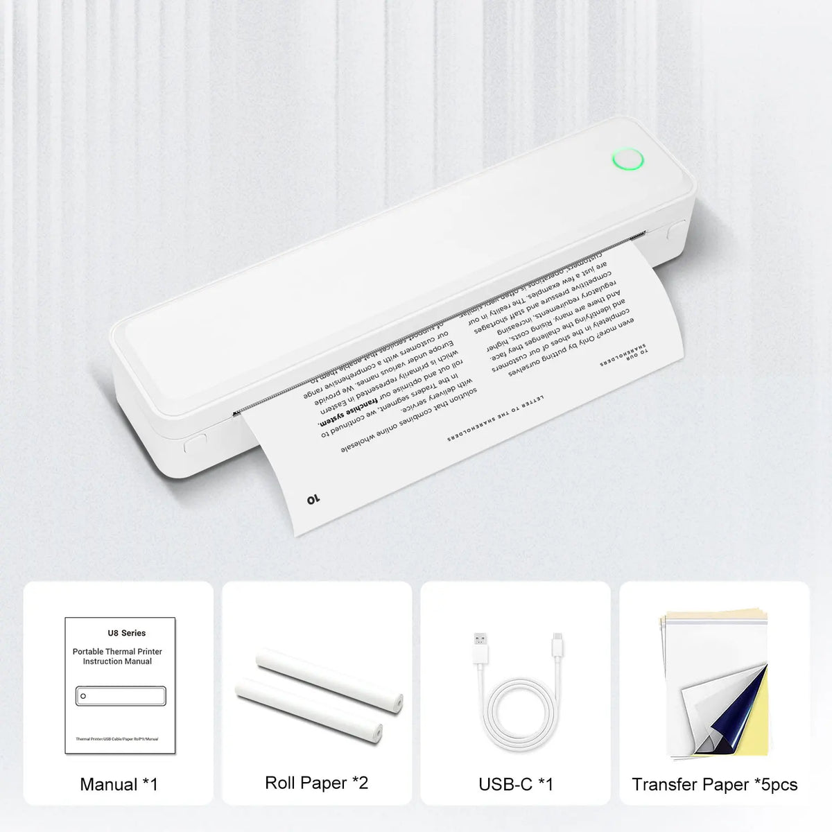 Imprimante thermique portable U8 A4 Bluetooth – CLEVI Paris