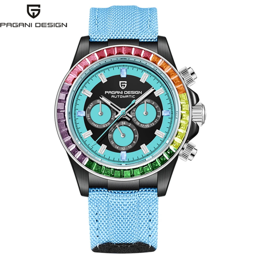 Montre Homme Automatique Lunette Arc-en-Ciel Pagani Design – CLEVI Paris