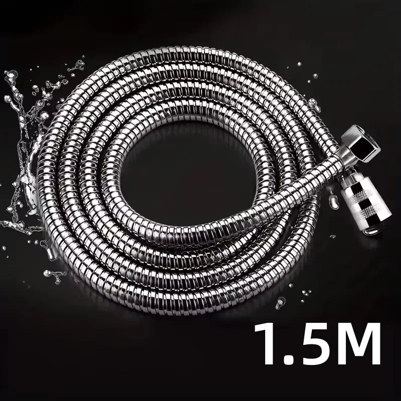 Tuyau de Douche Inox 1,5m Anti-Torsion Haute Pression — CLEVI Paris