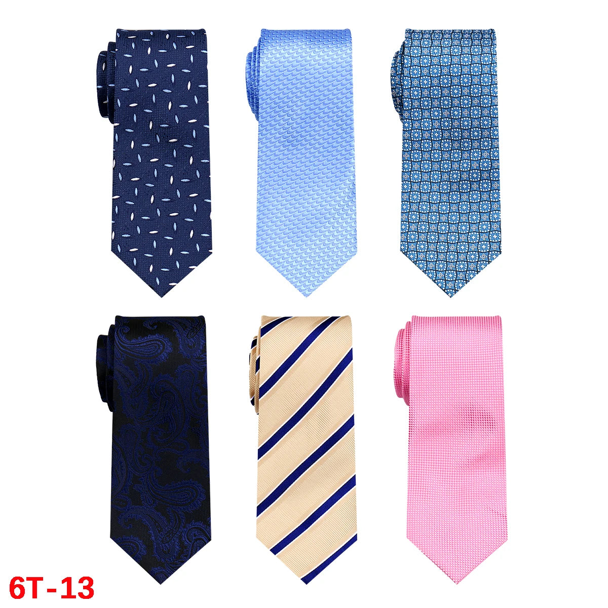 Lot de 6 cravates homme jacquard – CLEVI Paris