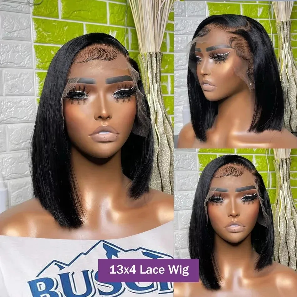 Perruque Bob Straight HD Lace 13x4 Cheveux Humains Femme – CLEVI Paris