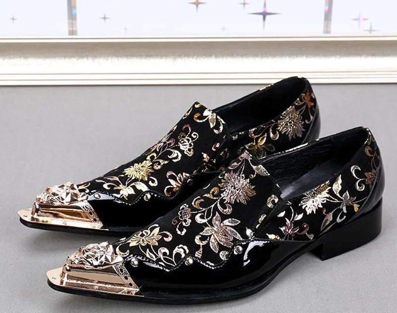 Oxfords Homme Bout Métal Doré – CLEVI Paris