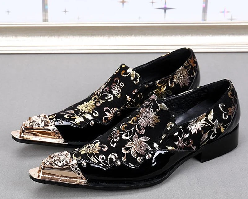 Chaussures Homme Croco Métal Chaîne – CLEVI Paris