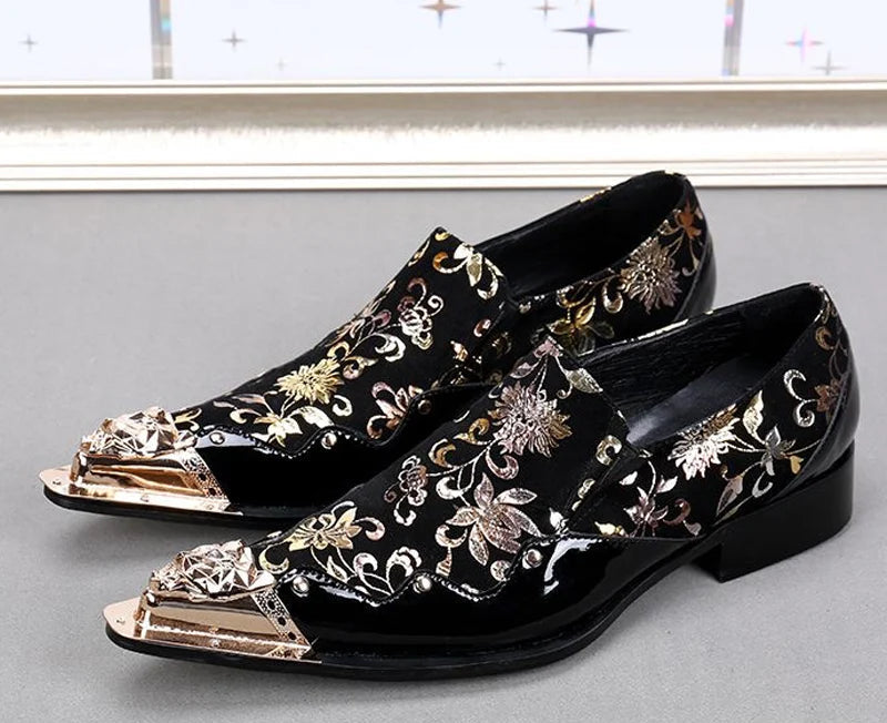 Mocassins Homme Luxe Oxford Slip-On – Bout Métallique, Cuir Suédé – CLEVI Paris