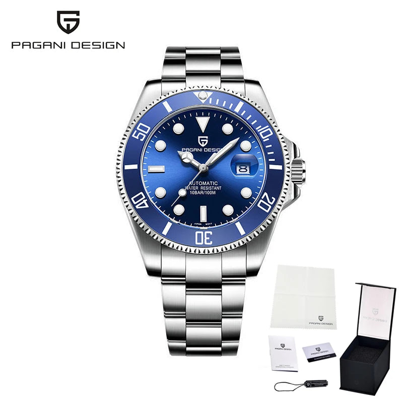 Montre Automatique Homme Pagani Design PD-YS08 Diver Saphir 100m Acier – CLEVI Paris