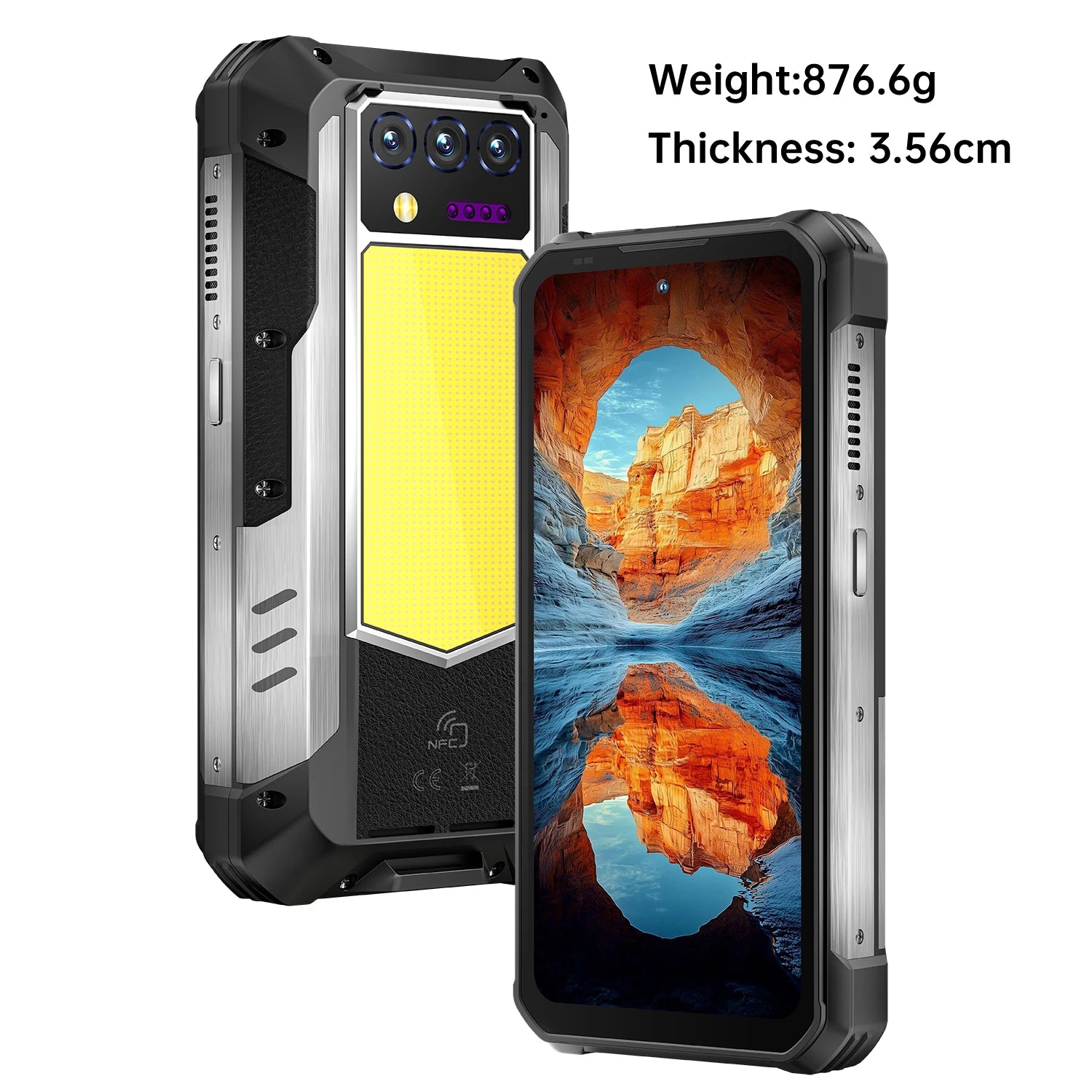 OUKITEL WP100 Titan Rugged 5G Projecteur 100lm 33000mAh 1200lm 200MP Android 14 IP68 – CLEVI Paris