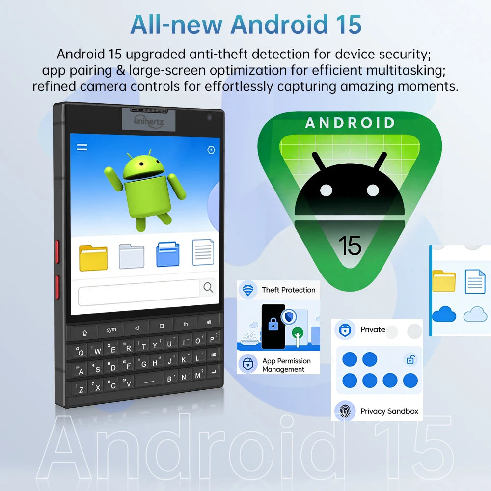 Unihertz Titan 2 – Smartphone 5G Clavier QWERTY Android 15 512Go Double Écran