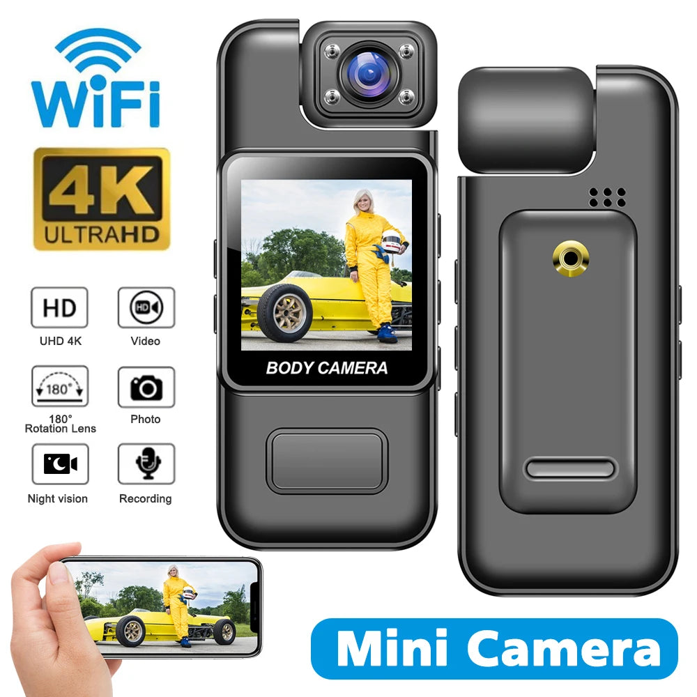 Caméra Miniature 4K Wi-Fi Vision Nocturne Détection Mouvement Body Cam ZC-M11 – CLEVI Paris