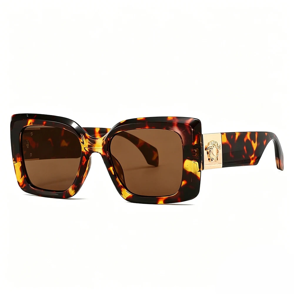 Lunettes de Soleil Carrées Oversize Vintage UV400 Femme – CLEVI Paris