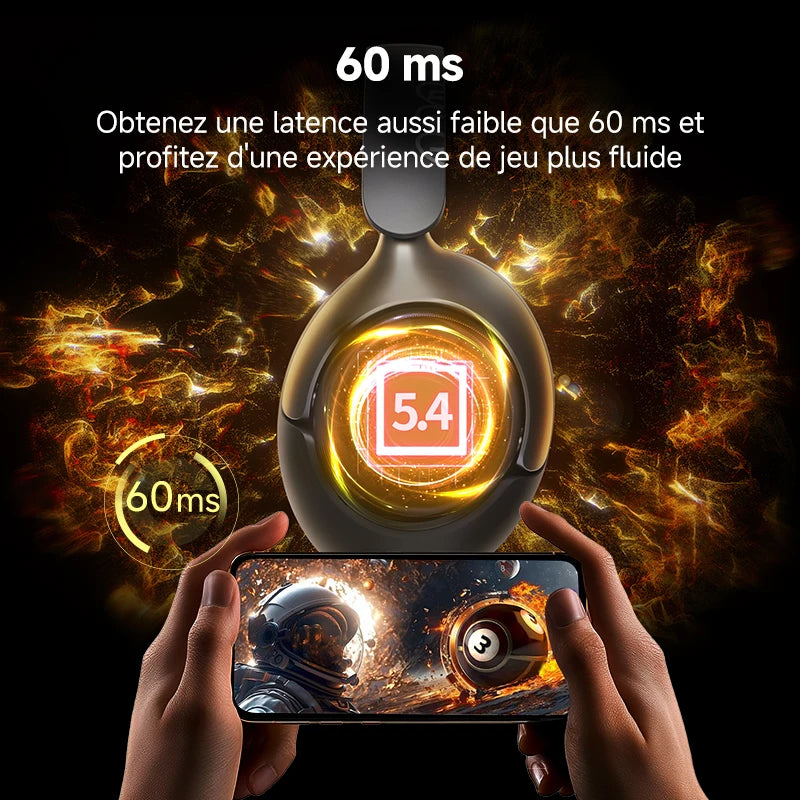 Casque QCY H3 Pro ANC -50dB Bluetooth 5.4 LDAC Hi-Res Audio Spatial 360° – CLEVI Paris