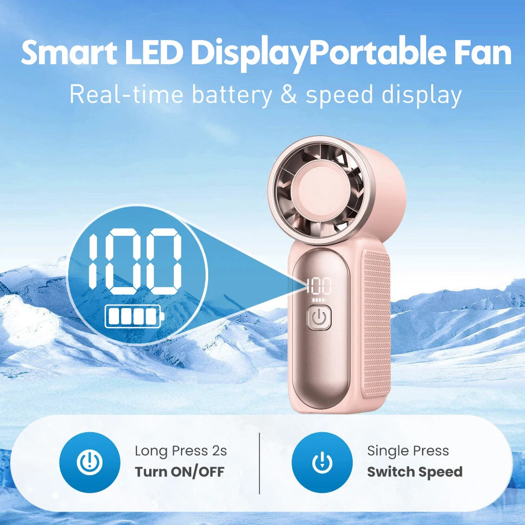 Mini Ventilateur Portable 3600mAh – Turbo Pocket Fan Outdoor