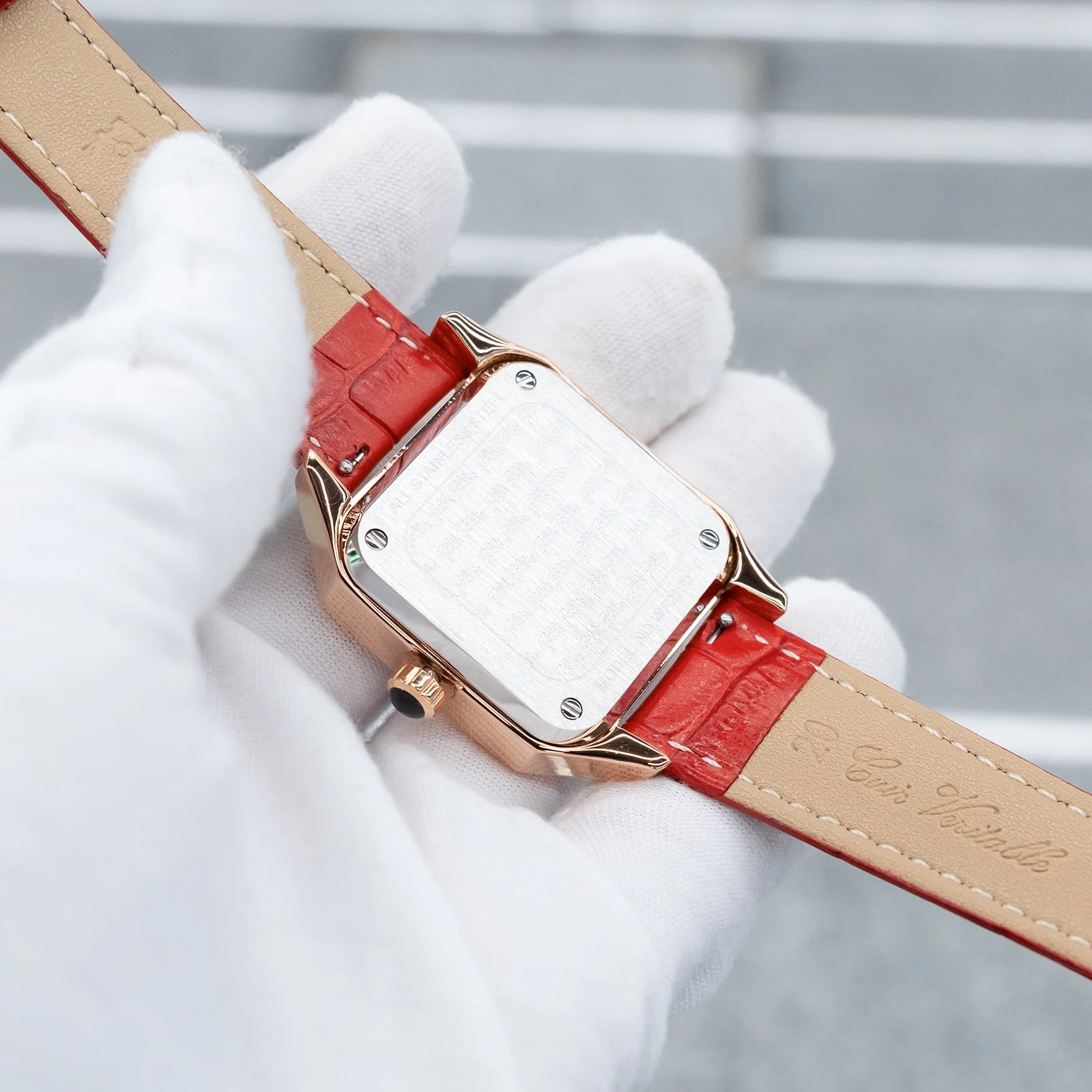 OBLVLO WF22B021 – Montre Automatique Femme | Cadran Diamant Or Rose, Chiffres Romains