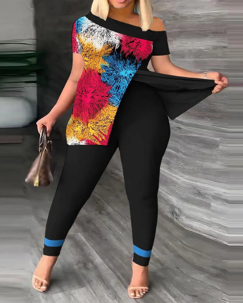 Ensemble 2 pièces femme imprimé chic – CLEVI Paris